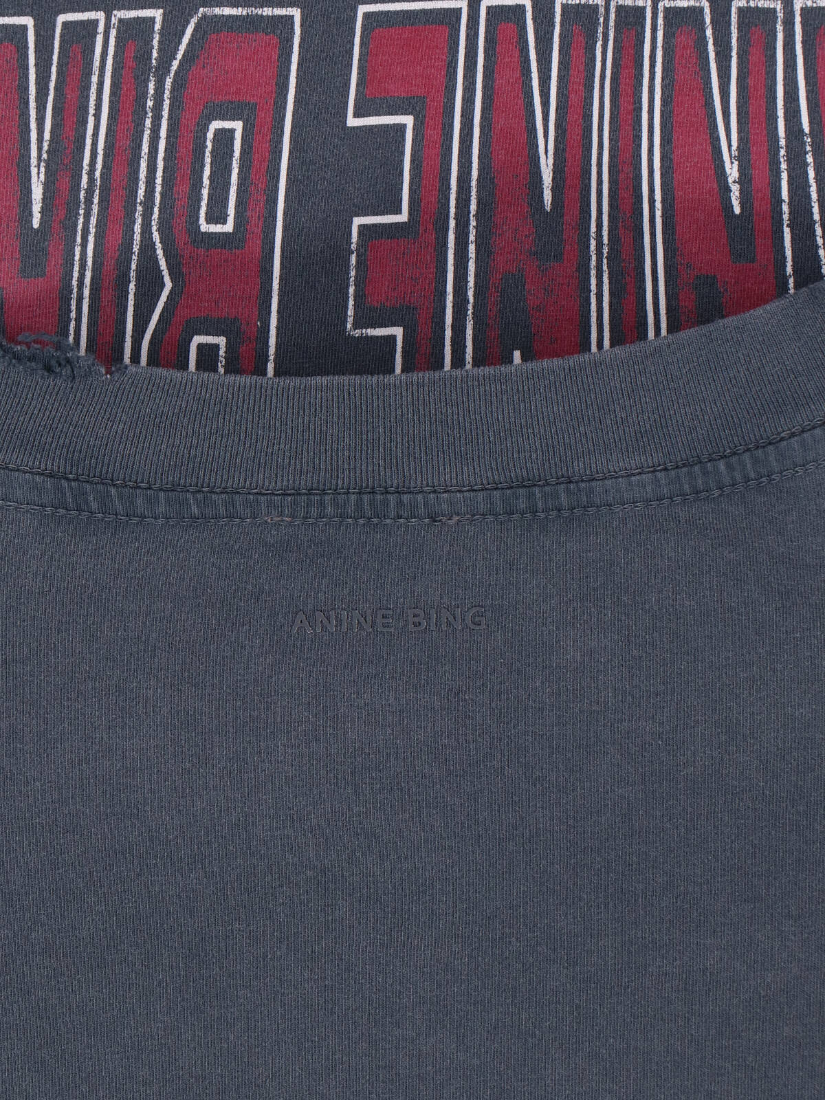 ANINE BING T-shirts and Polos Grey Cotton