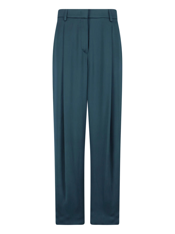 Giorgio Armani 100% silk trousers in green