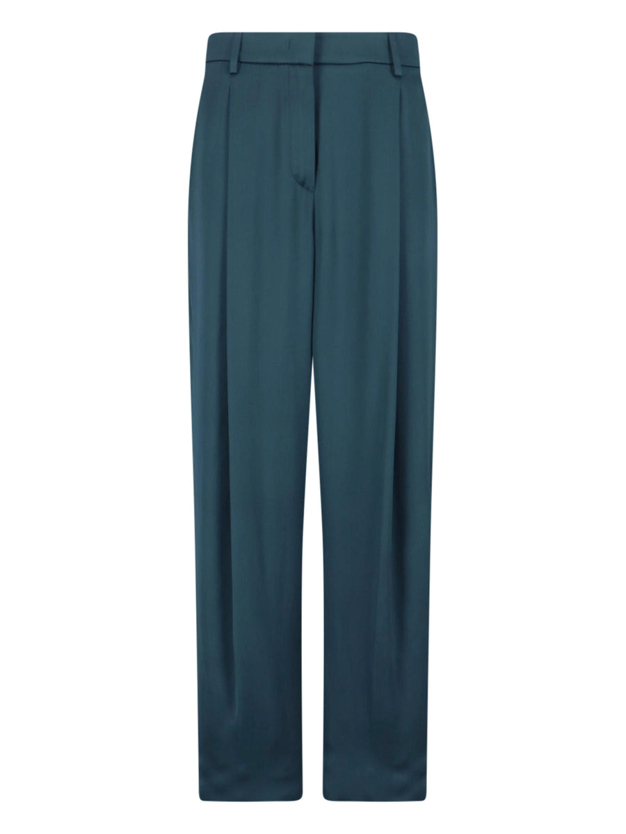 Giorgio Armani 100% silk trousers in green