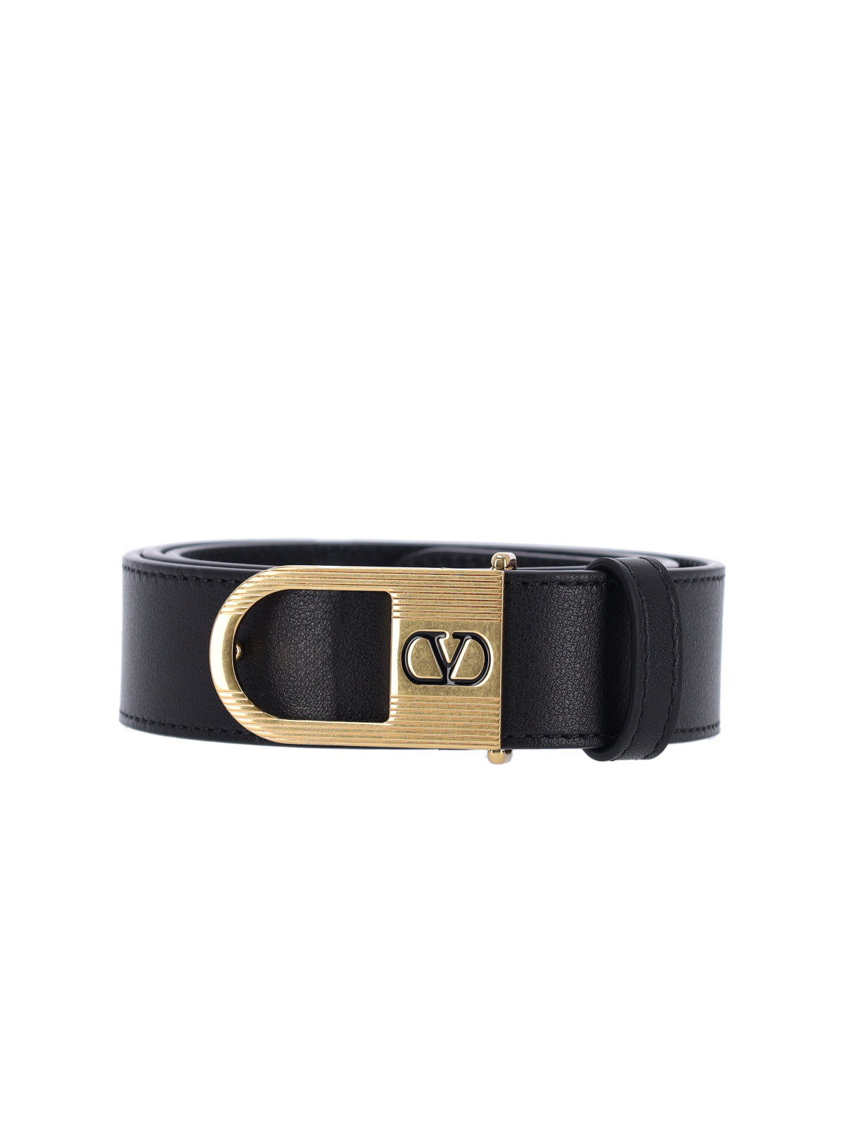 Valentino Garavani Belts Black Calf Leather