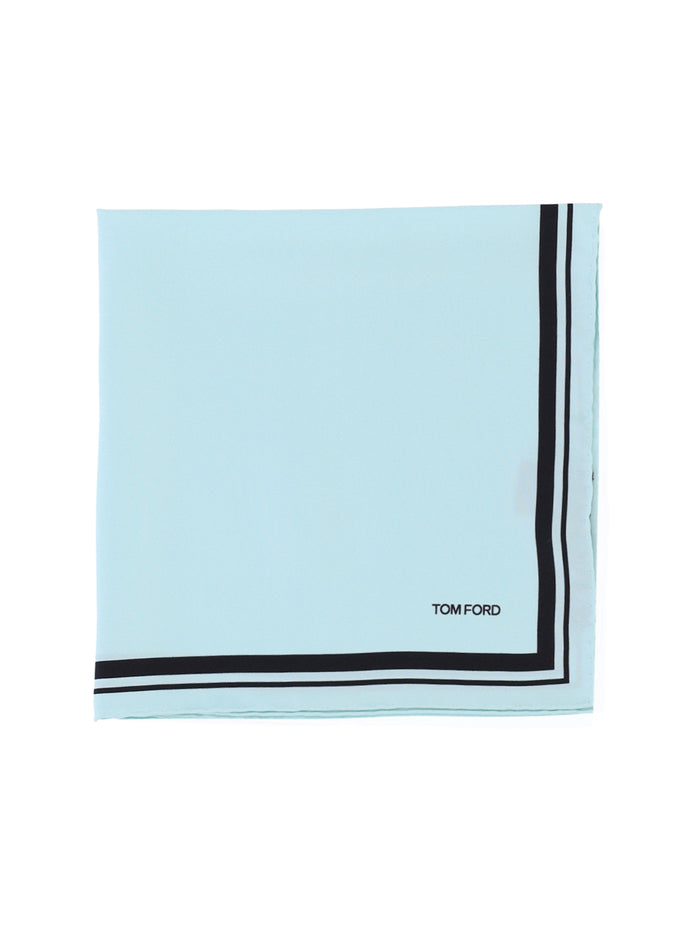 Tom Ford Scarfs Blue Mulberry Silk