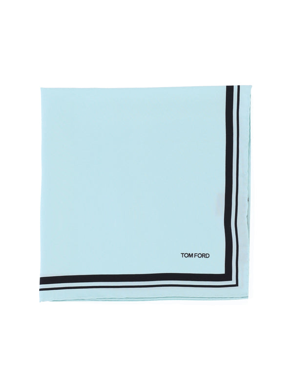 Tom Ford 100% mulberry silk scarf in blue