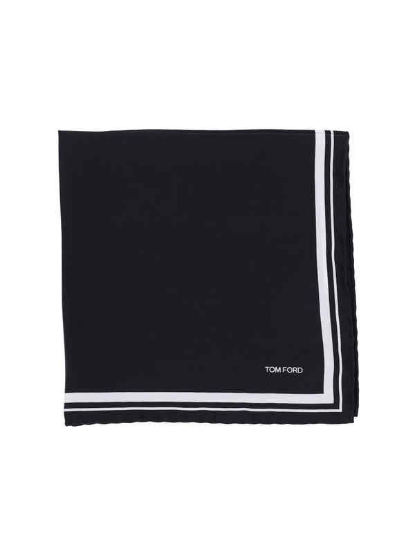 Tom Ford 100% mulberry silk scarf in black