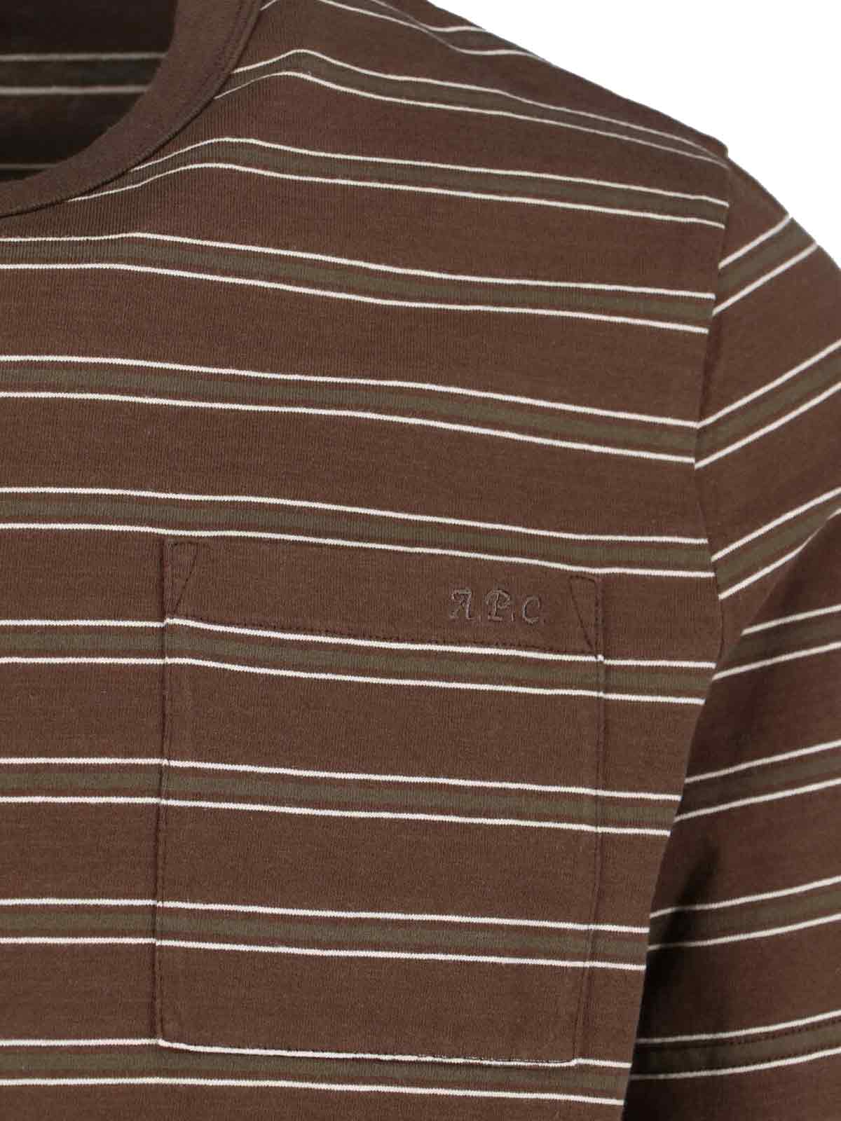 A.P.C. T-shirts and Polos Brown Organic Cotton