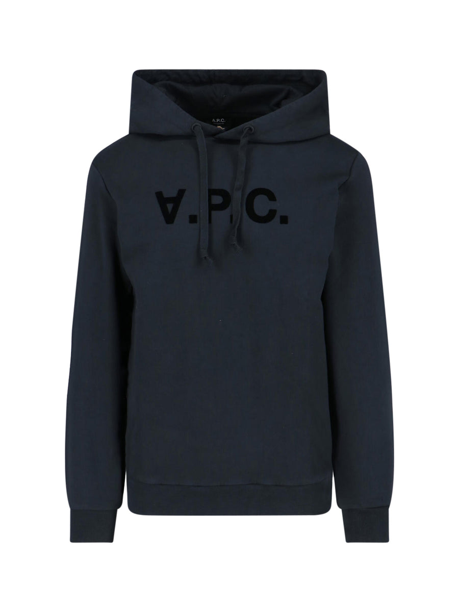 A.P.C. 100% Organic Cotton hoodie in navy