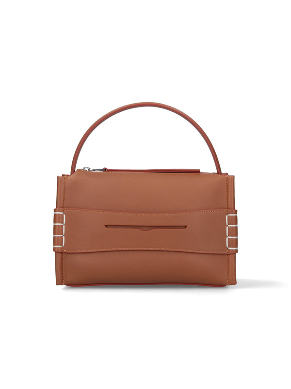 J.W.Anderson Outer: 100% Full Grain Calf Leather top handle bag in brown