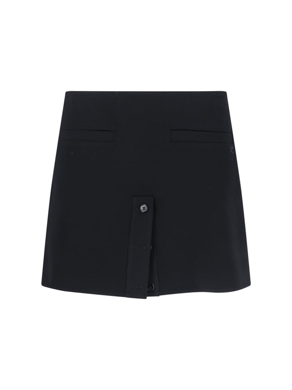 CourrèGes 89% Polyester skirt in black