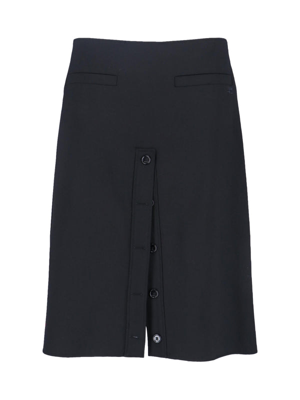 CourrèGes 51% Polyester skirt in black