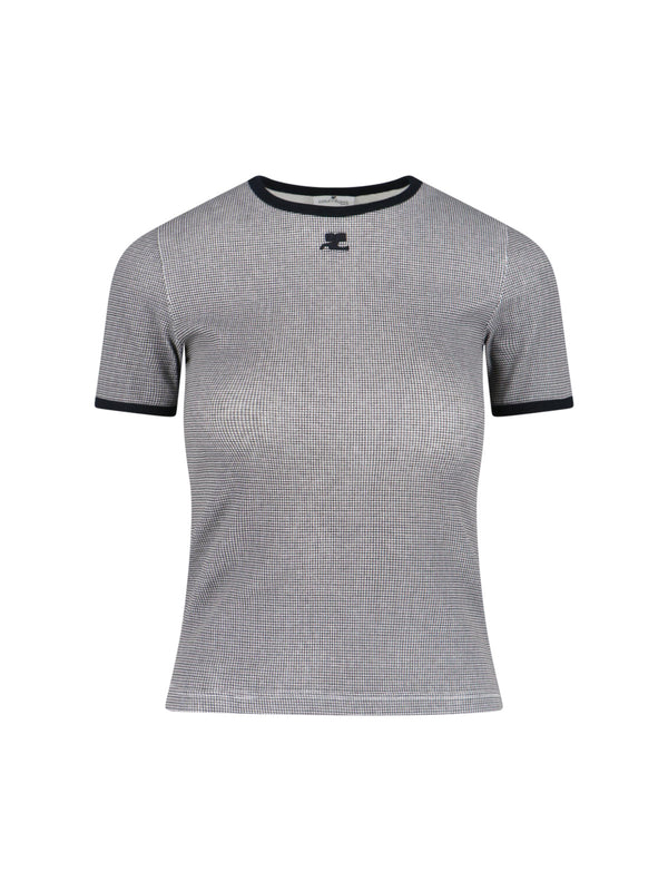 CourrèGes 100% Cotton t-shirt in gray