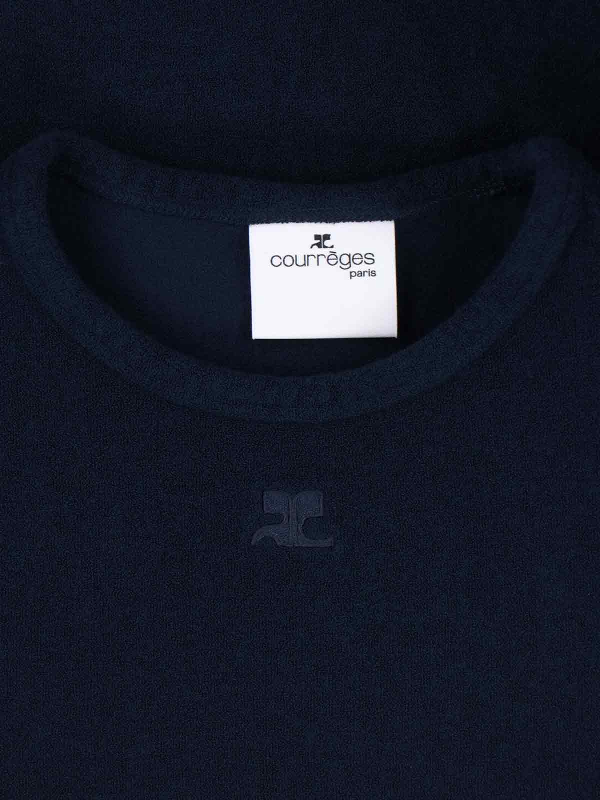 Courrèges T-shirts and Polos Blue Viscose