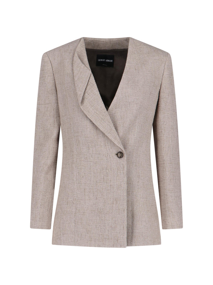 Giorgio Armani Jackets Beige Linen
