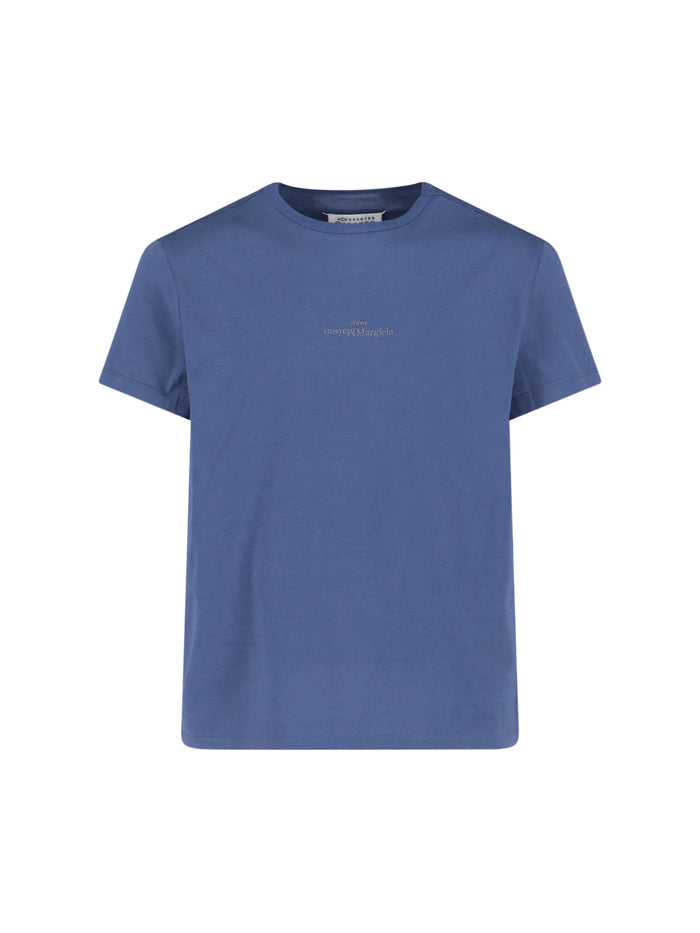Maison Margiela T-shirts and Polos Blue Cotton