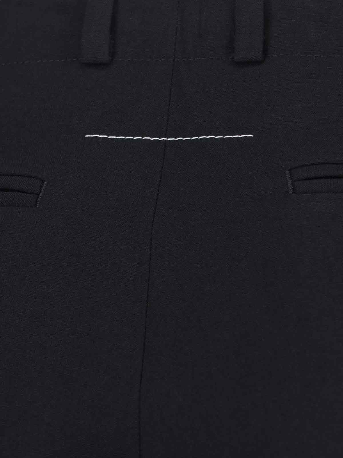 MM6 Maison Margiela Trousers Black Polyester