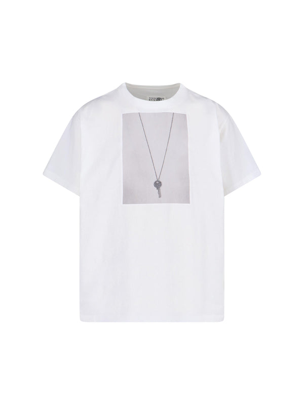 MM6 Maison Margiela 100% Cotton t-shirt in white