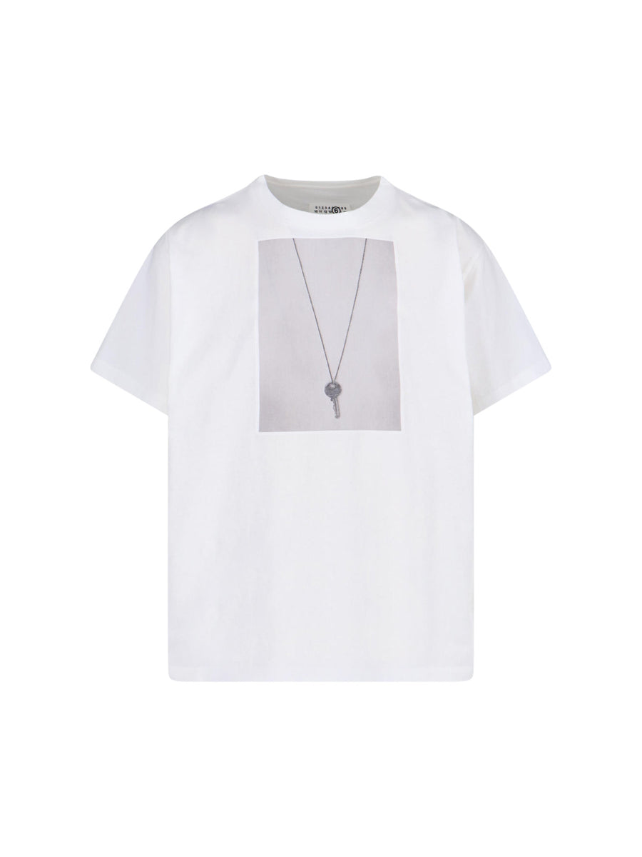 MM6 Maison Margiela 100% Cotton t-shirt in white