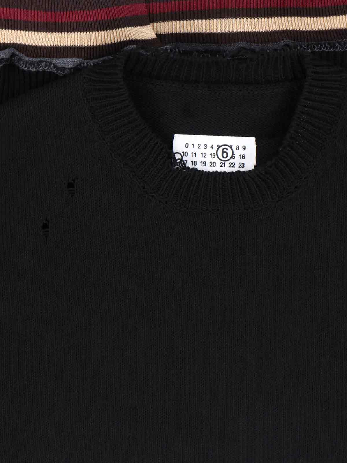 MM6 Maison Margiela Sweaters Black Cotton