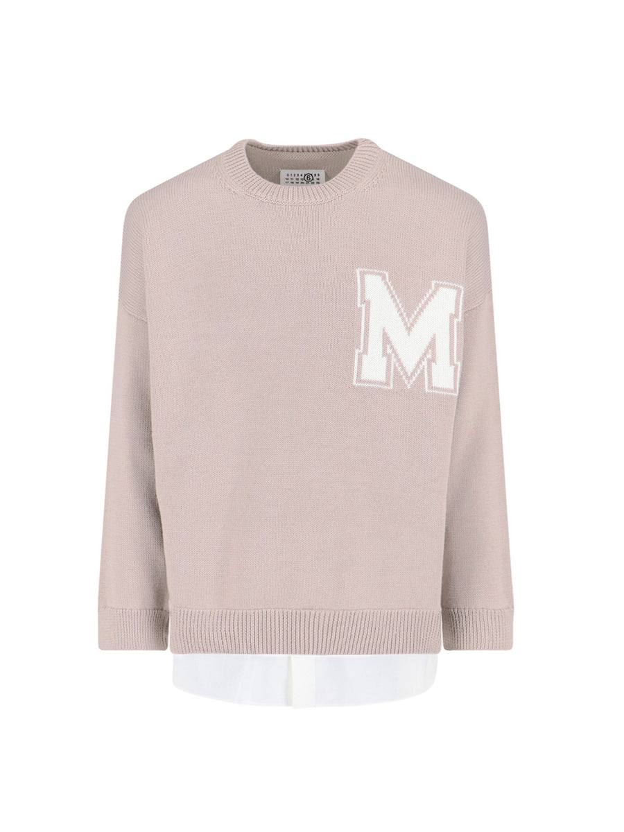 MM6 Maison Margiela 50% Virgin Wool sweater in beige