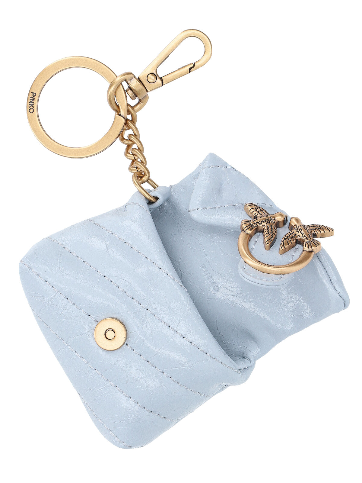 Pinko Wallets Blue Cow Leather