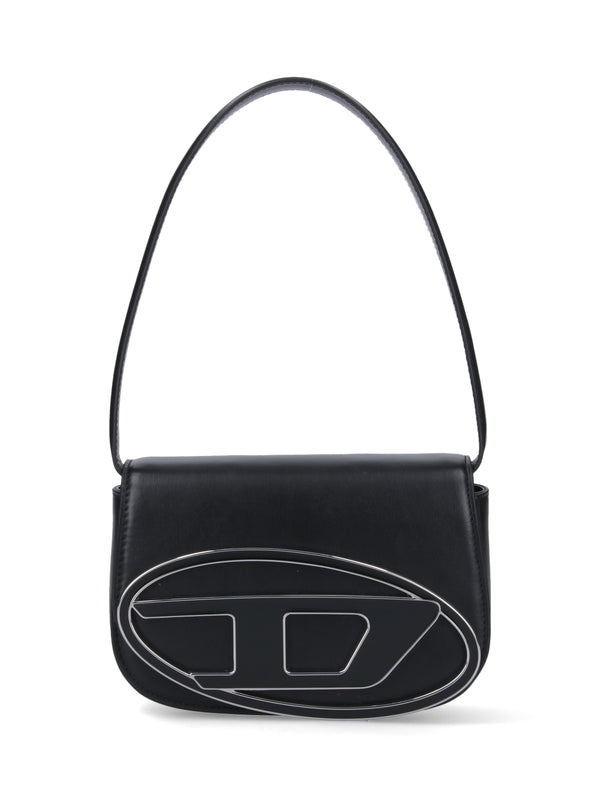 Diesel 100% leather shoulder bag in black