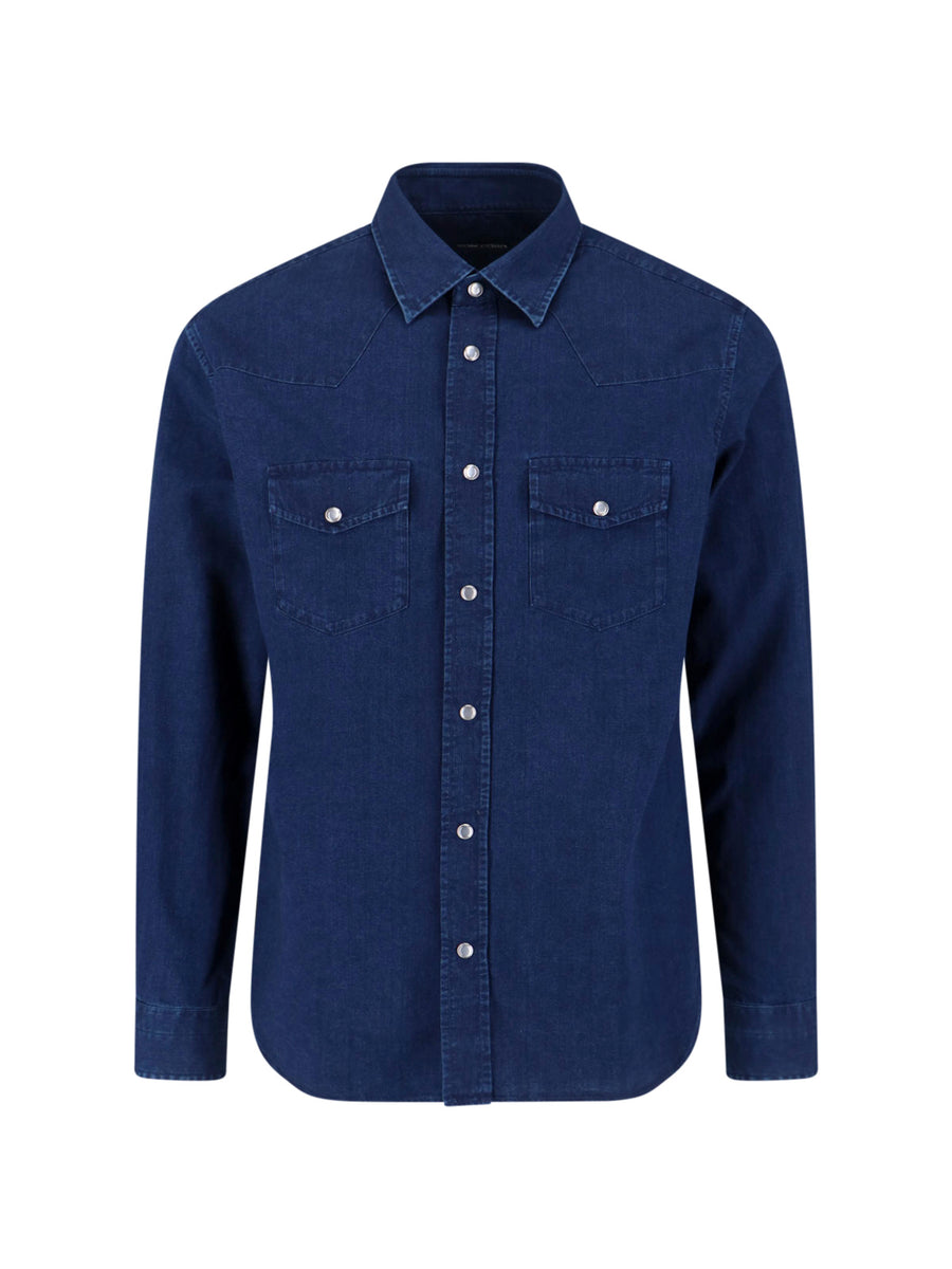 Tom Ford 100% Cotton shirt in navy