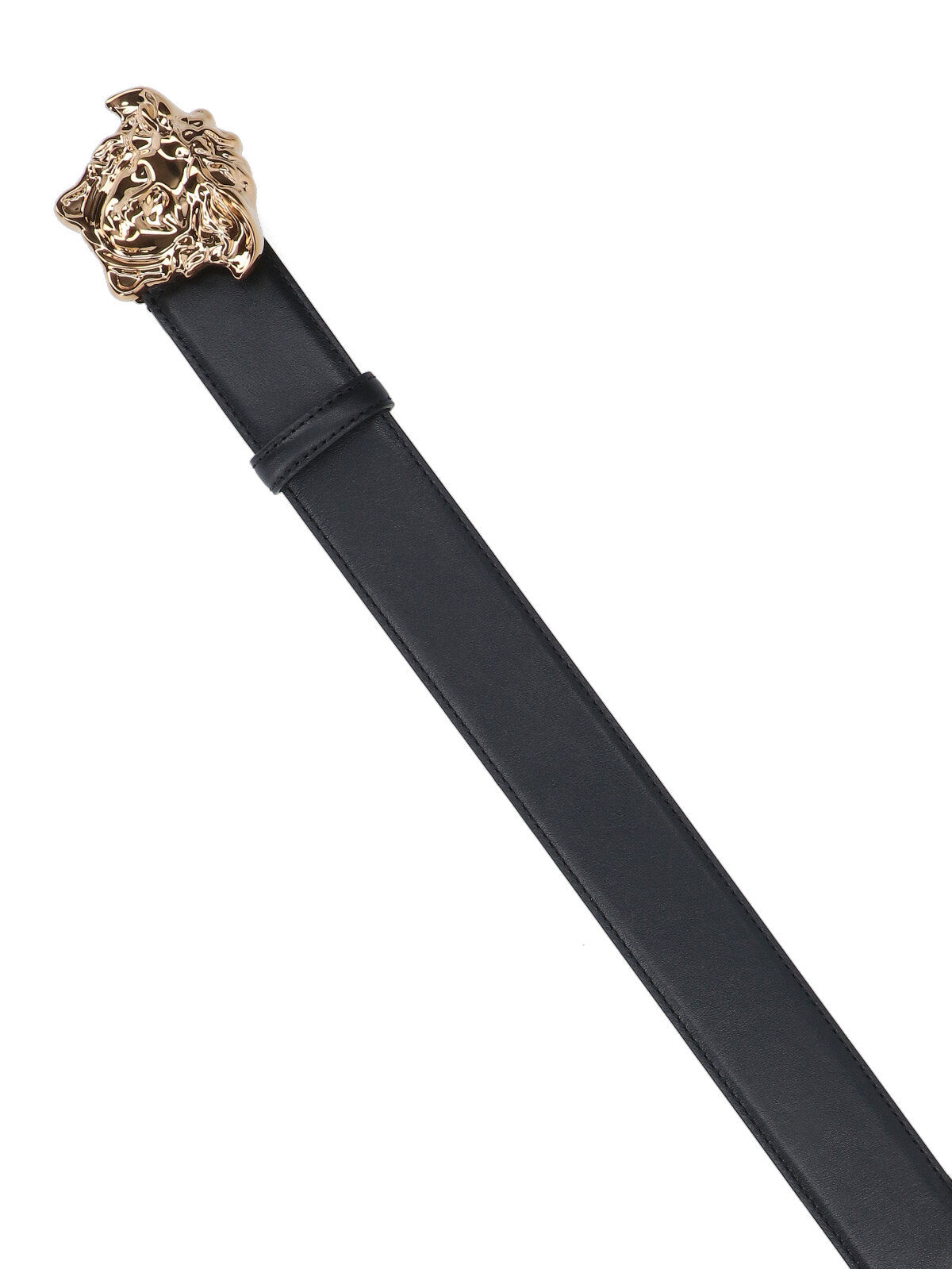 Versace Belts Black Calf Leather
