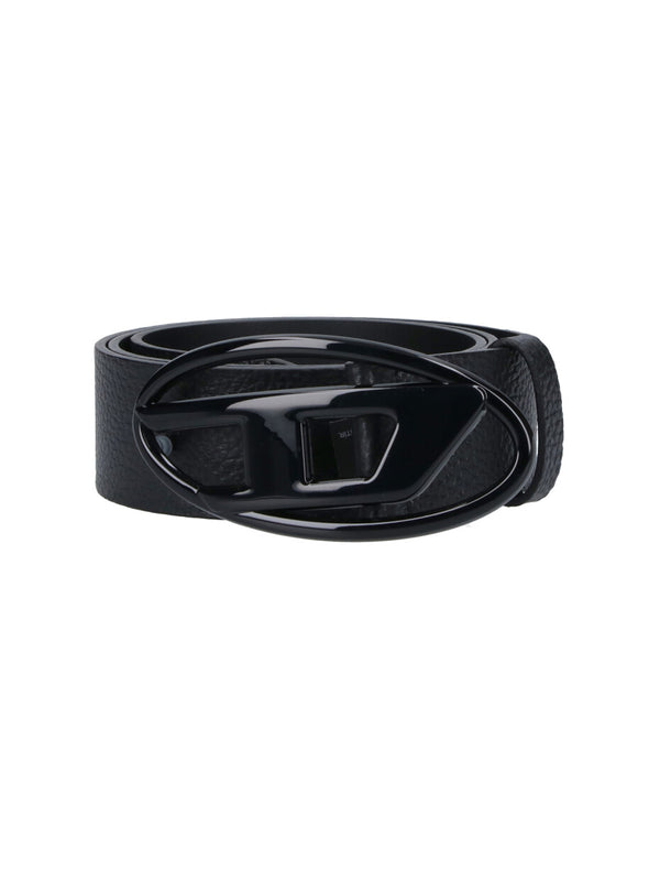Diesel 100% leather belt in black