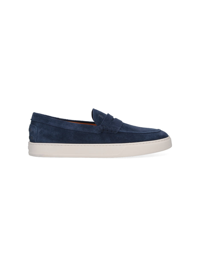 Tods Flat shoes Blue Outer: Calf Leather