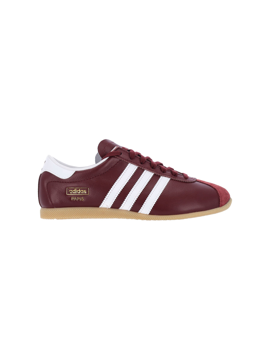 Adidas 100% Leather sneaker in burgundy