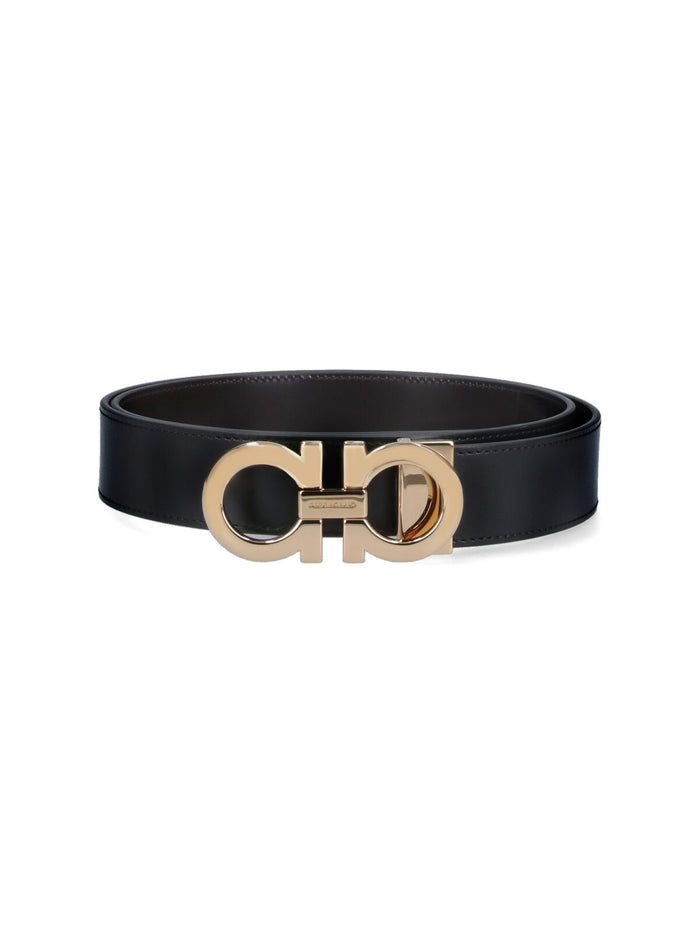 Ferragamo Belts Black Calf Leather