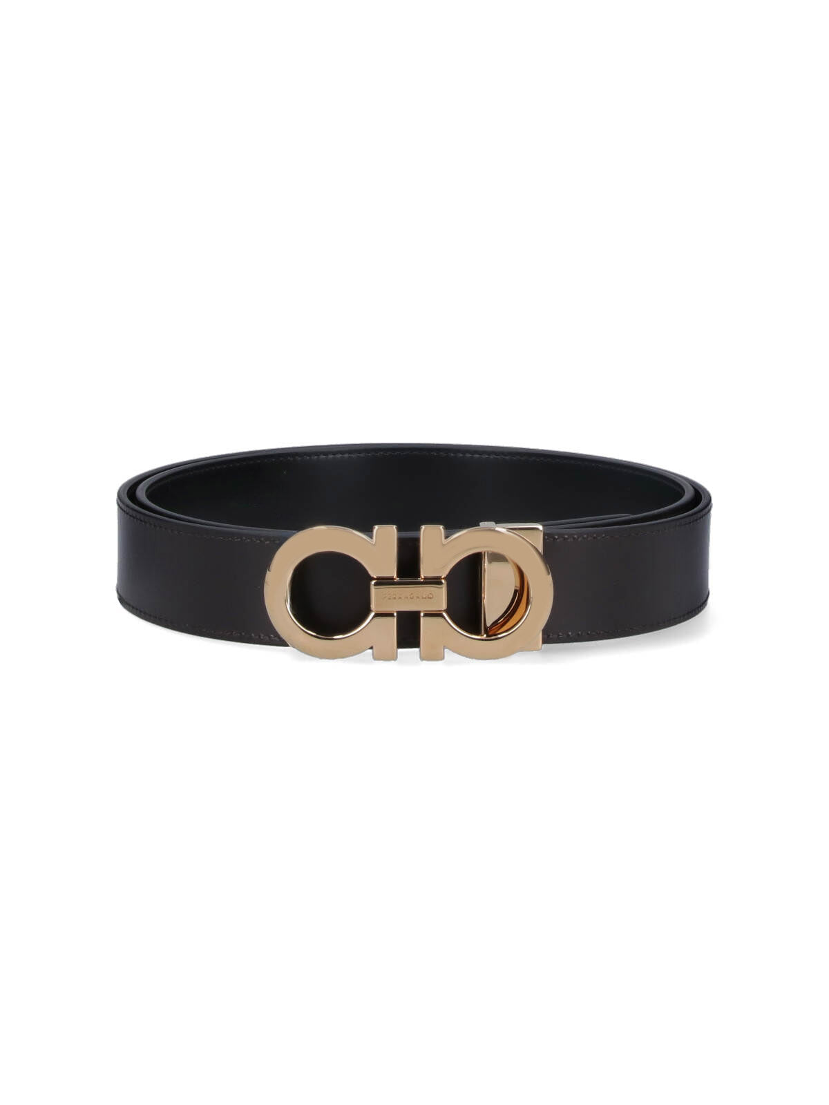 Ferragamo Belts Black Calf Leather