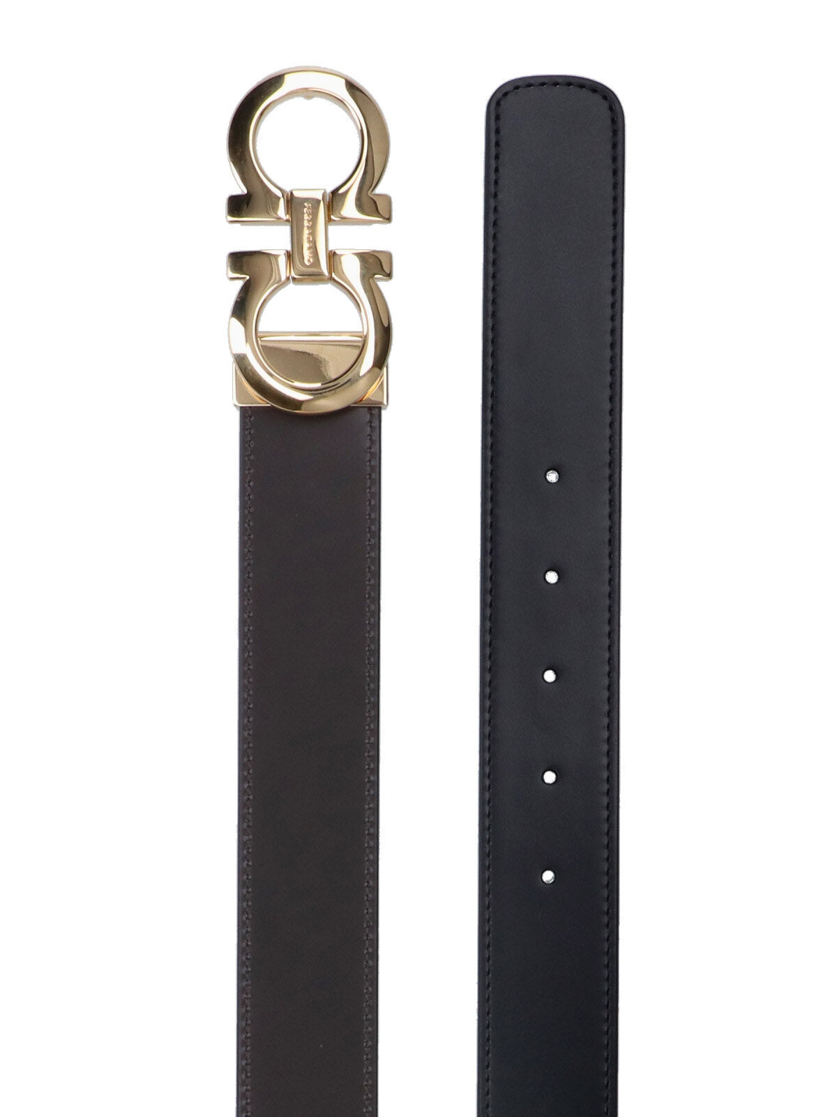 Ferragamo Belts Black Calf Leather