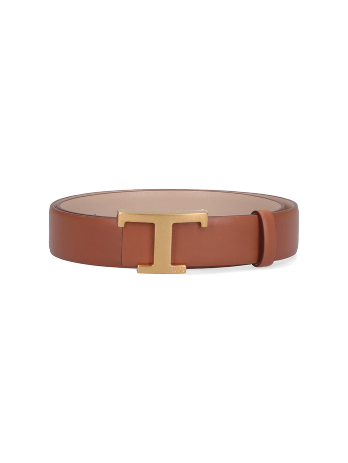 Tods Belts Brown Calf Leather