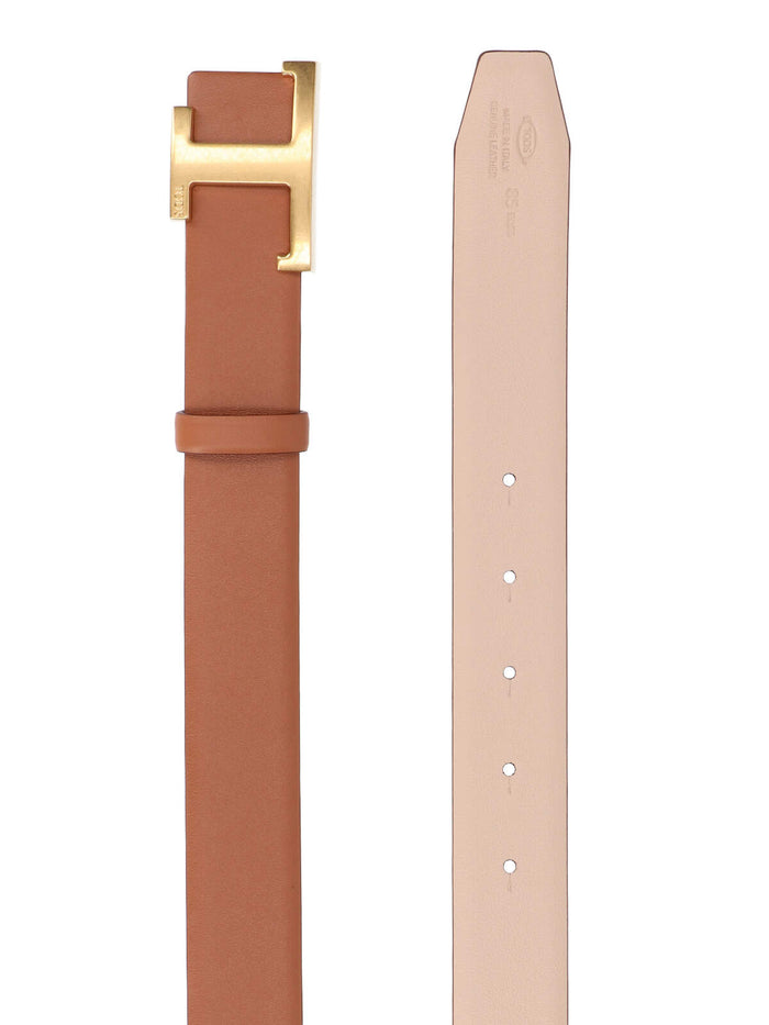 Tods Belts Brown Calf Leather