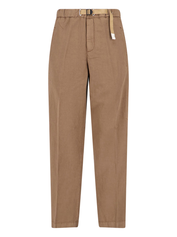 White Sand 59% Lyocell trousers in brown
