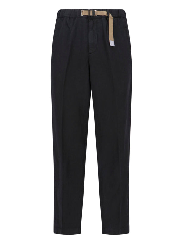 White Sand 59% Lyocell trousers in black
