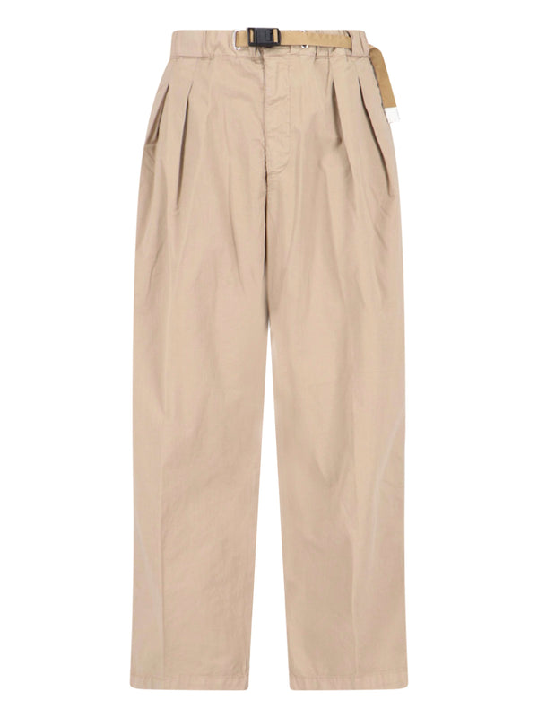 White Sand 59% Lyocell trousers in beige