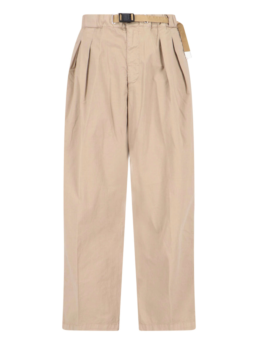 White Sand 59% Lyocell trousers in beige