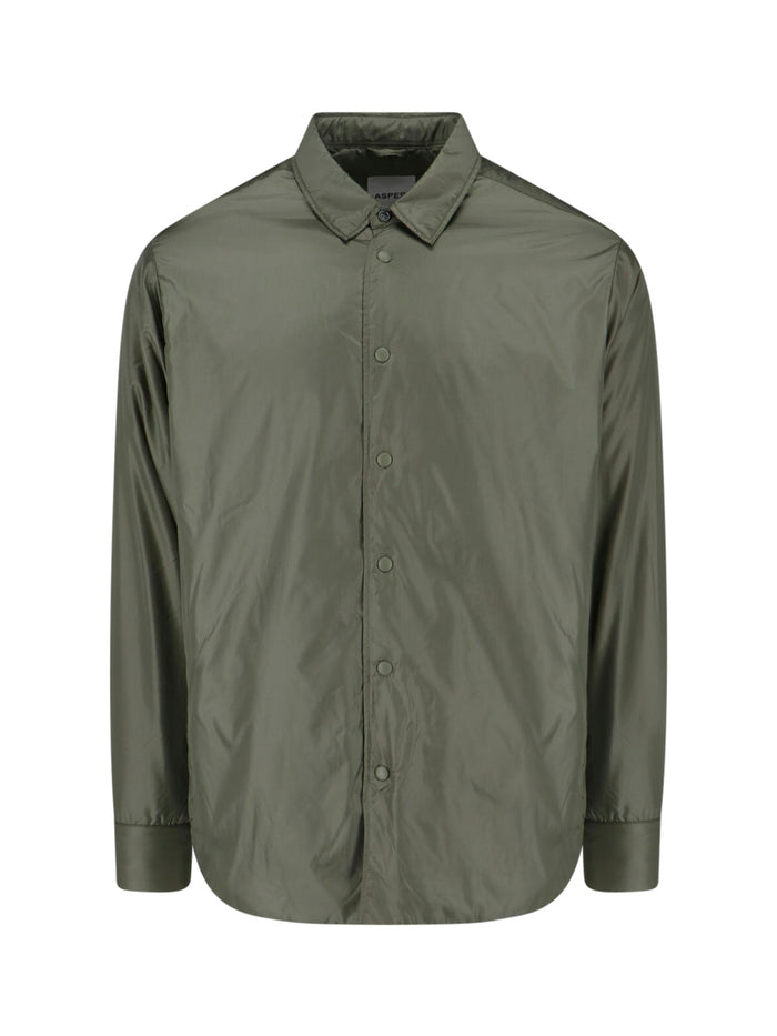 Aspesi Shirts Green Polyamide