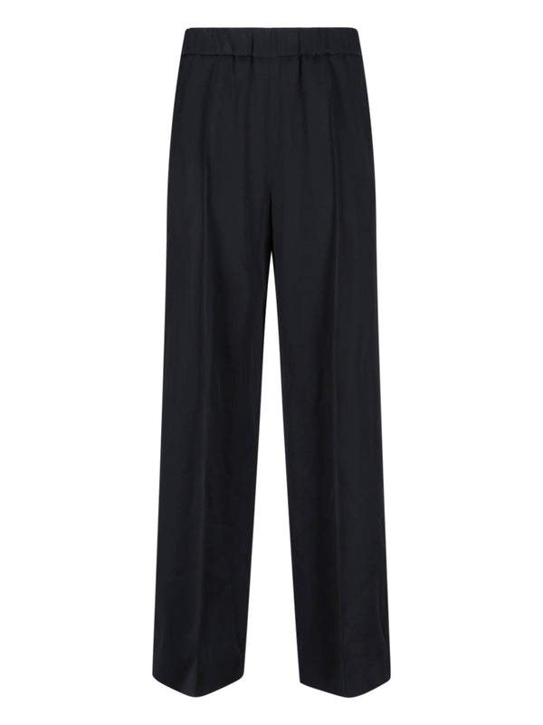 Jil Sander 74% Acetate trousers in black