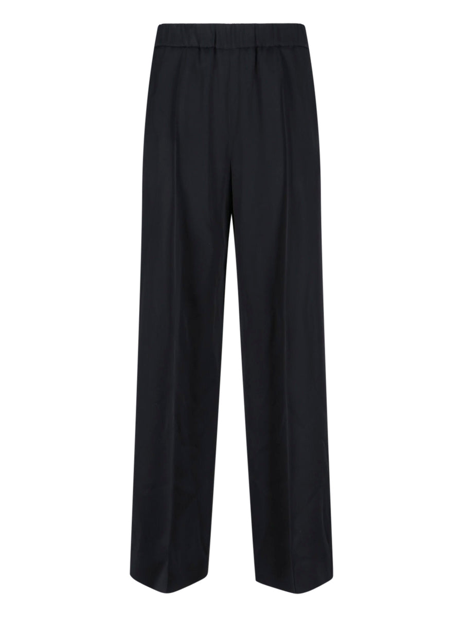 Jil Sander 74% Acetate trousers in black