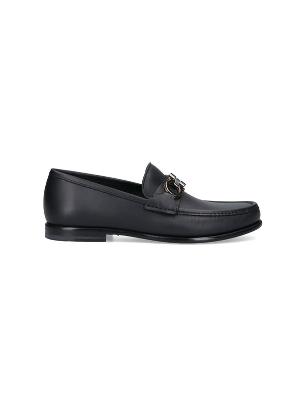 Ferragamo Upper: 100% Calf Leather; Lining: 86% Calf Leather loafer in black
