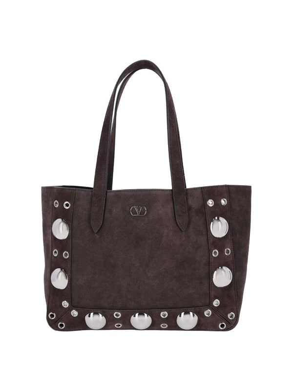 Valentino Garavani 100% leather tote bag in brown