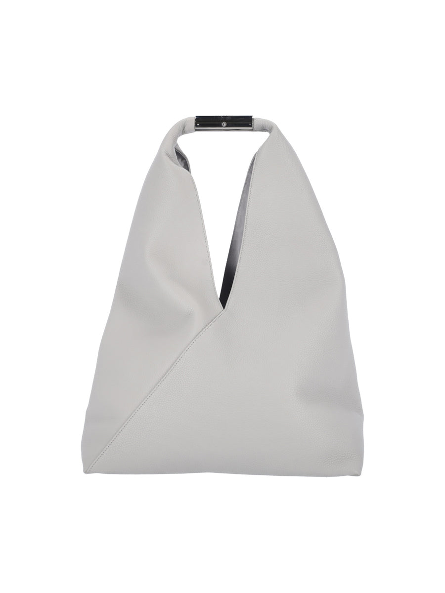 MM6 Maison Margiela 100% Bovine Leather top handle bag in gray