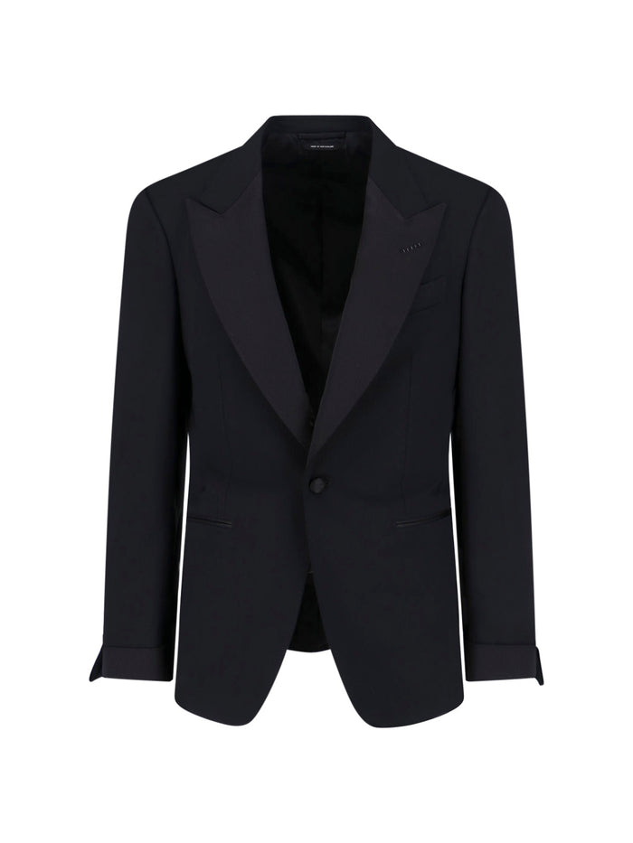 Tom Ford Jackets Black Wool