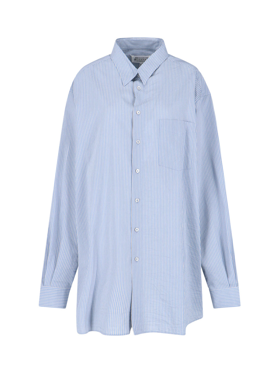 Maison Margiela 81% Cotton shirt in blue