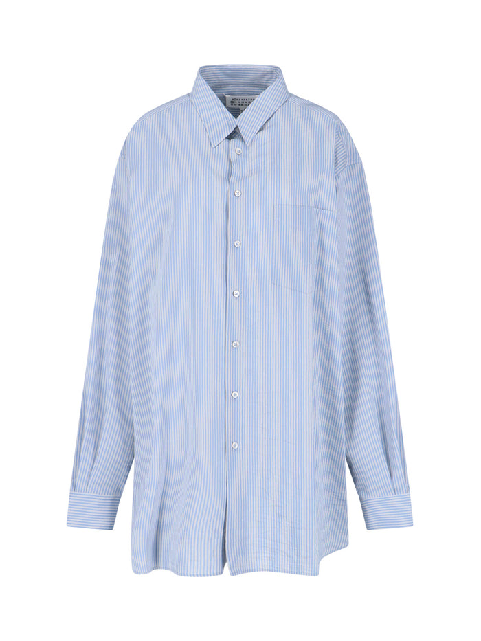 Maison Margiela Shirts Blue Cotton