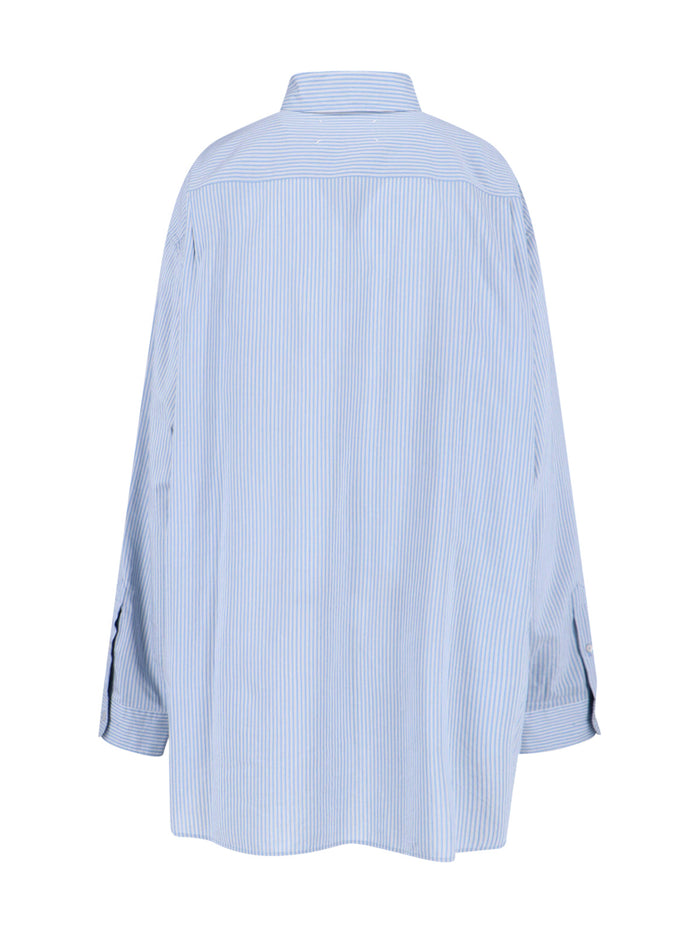 Maison Margiela Shirts Blue Cotton