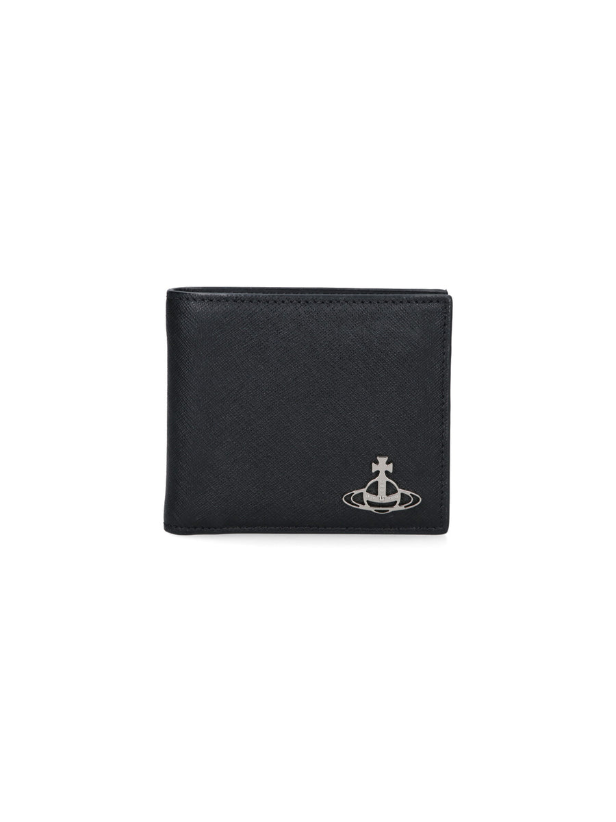Vivienne Westwood 100% cow leather wallet in black