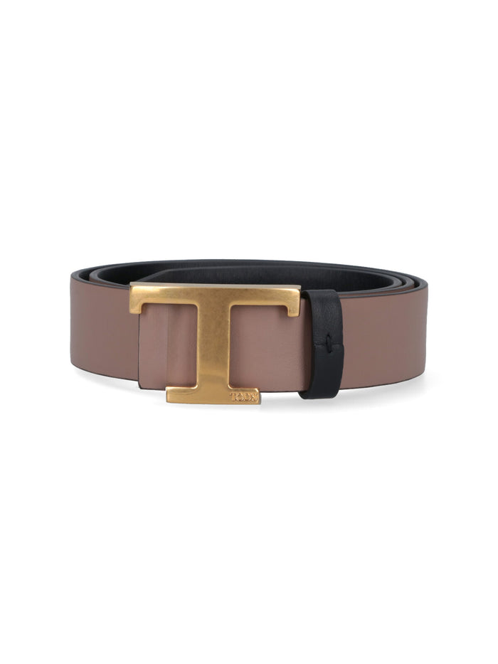 Tods Belts Black Calf Leather