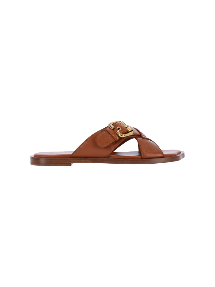 Chloè Sandals Brown Upper: Leather Lamb